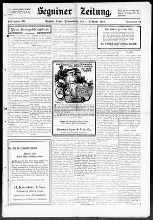 Seguiner Zeitung. (Seguin, Tex.), Vol. 26, No. 24, Ed. 1 Thursday, February 1, 1917
