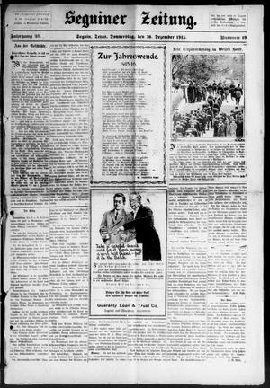 Seguiner Zeitung. (Seguin, Tex.), Vol. 25, No. 19, Ed. 1 Thursday, December 30, 1915