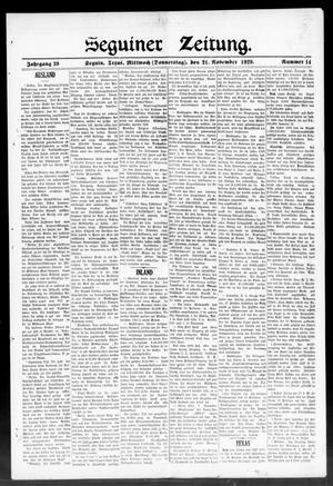 Seguiner Zeitung. (Seguin, Tex.), Vol. 39, No. 14, Ed. 1 Thursday, November 21, 1929