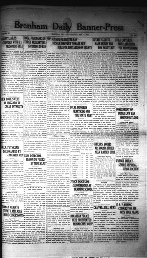 Brenham Daily Banner-Press (Brenham, Tex.), Vol. 39, No. 289, Ed. 1 Wednesday, March 7, 1923