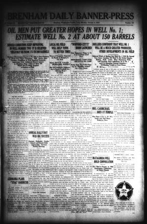 Primary view of object titled 'Brenham Daily Banner-Press (Brenham, Tex.), Vol. 32, No. 161, Ed. 1 Monday, October 4, 1915'.