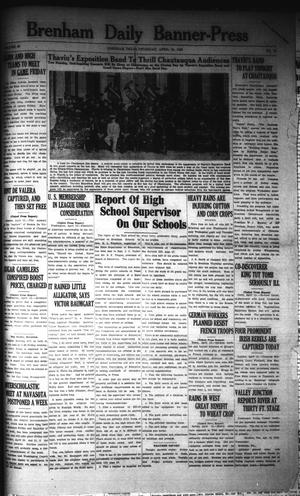 Primary view of object titled 'Brenham Daily Banner-Press (Brenham, Tex.), Vol. 40, No. 14, Ed. 1 Thursday, April 12, 1923'.