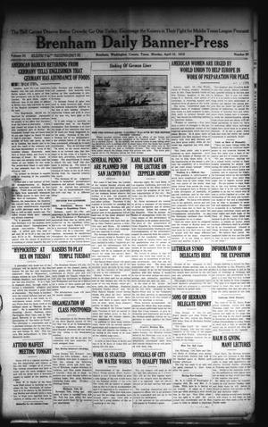 Brenham Daily Banner-Press (Brenham, Tex.), Vol. 32, No. 20, Ed. 1 Monday, April 19, 1915