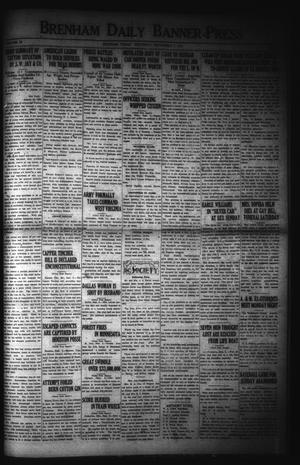 Primary view of object titled 'Brenham Daily Banner-Press (Brenham, Tex.), Vol. 38, No. 134, Ed. 1 Saturday, September 3, 1921'.