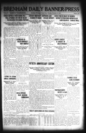 Primary view of object titled 'Brenham Daily Banner-Press (Brenham, Tex.), Vol. 32, No. 197, Ed. 1 Thursday, November 18, 1915'.