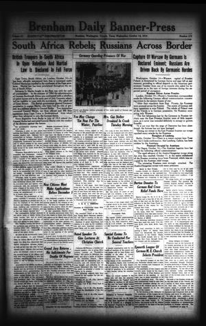 Brenham Daily Banner-Press (Brenham, Tex.), Vol. 31, No. 171, Ed. 1 Wednesday, October 14, 1914