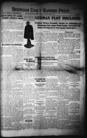 Brenham Daily Banner-Press (Brenham, Tex.), Vol. 33, No. 283, Ed. 1 Thursday, March 1, 1917