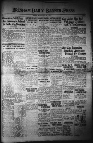Brenham Daily Banner-Press (Brenham, Tex.), Vol. 36, No. 215, Ed. 1 Tuesday, December 9, 1919
