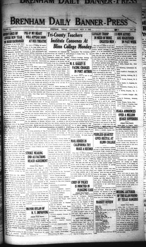 Brenham Daily Banner-Press (Brenham, Tex.), Vol. 40, No. 139, Ed. 1 Saturday, September 8, 1923