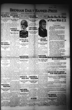 Brenham Daily Banner-Press (Brenham, Tex.), Vol. 33, No. 269, Ed. 1 Monday, February 12, 1917