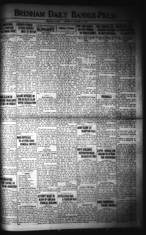 Brenham Daily Banner-Press (Brenham, Tex.), Vol. 38, No. 168, Ed. 1 Thursday, October 13, 1921