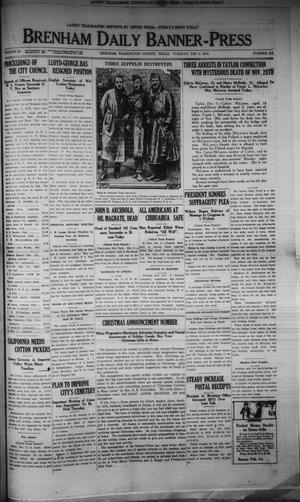Brenham Daily Banner-Press (Brenham, Tex.), Vol. 33, No. 212, Ed. 1 Tuesday, December 5, 1916