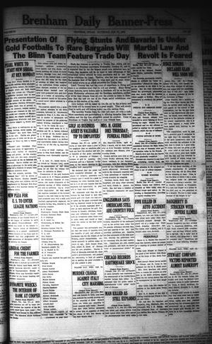 Brenham Daily Banner-Press (Brenham, Tex.), Vol. 39, No. 257, Ed. 1 Saturday, January 27, 1923