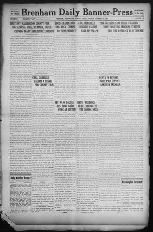 Primary view of object titled 'Brenham Daily Banner-Press (Brenham, Tex.), Vol. 30, No. 176, Ed. 1 Tuesday, October 21, 1913'.