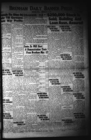 Brenham Daily Banner-Press (Brenham, Tex.), Vol. 39, No. 259, Ed. 1 Tuesday, January 30, 1923