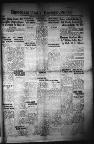 Brenham Daily Banner-Press (Brenham, Tex.), Vol. 36, No. 105, Ed. 1 Wednesday, July 30, 1919