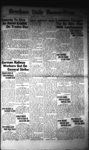 Brenham Daily Banner-Press (Brenham, Tex.), Vol. 39, No. 255, Ed. 1 Thursday, January 25, 1923