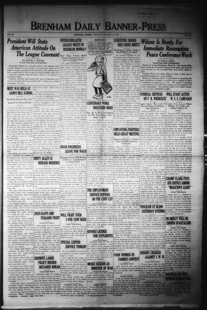Brenham Daily Banner-Press (Brenham, Tex.), Vol. 35, No. 295, Ed. 1 Thursday, March 13, 1919