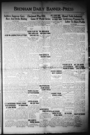 Primary view of object titled 'Brenham Daily Banner-Press (Brenham, Tex.), Vol. 36, No. 161, Ed. 1 Monday, October 6, 1919'.