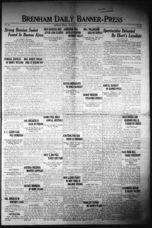 Brenham Daily Banner-Press (Brenham, Tex.), Vol. 35, No. 245, Ed. 1 Monday, January 13, 1919