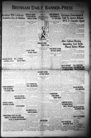 Brenham Daily Banner-Press (Brenham, Tex.), Vol. 36, No. 179, Ed. 1 Saturday, October 25, 1919