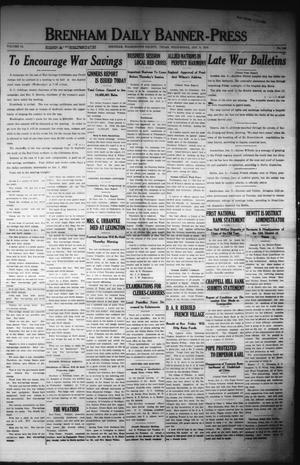 Brenham Daily Banner-Press (Brenham, Tex.), Vol. 34, No. 242, Ed. 1 Wednesday, January 9, 1918