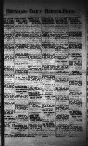 Brenham Daily Banner-Press (Brenham, Tex.), Vol. 38, No. 239, Ed. 1 Wednesday, January 11, 1922