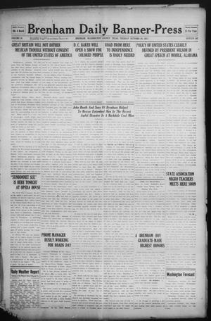 Primary view of object titled 'Brenham Daily Banner-Press (Brenham, Tex.), Vol. 30, No. 182, Ed. 1 Tuesday, October 28, 1913'.