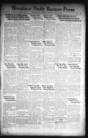 Brenham Daily Banner-Press (Brenham, Tex.), Vol. 31, No. 267, Ed. 1 Monday, February 8, 1915