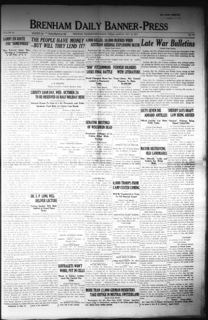 Primary view of object titled 'Brenham Daily Banner-Press (Brenham, Tex.), Vol. 34, No. 177, Ed. 1 Monday, October 22, 1917'.