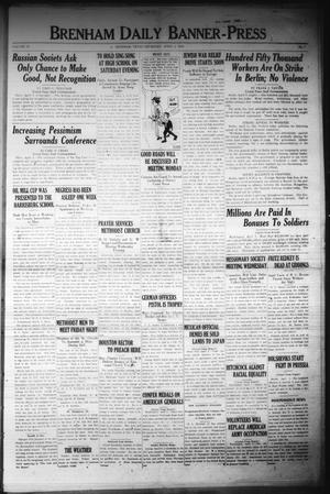 Brenham Daily Banner-Press (Brenham, Tex.), Vol. 36, No. 7, Ed. 1 Thursday, April 3, 1919