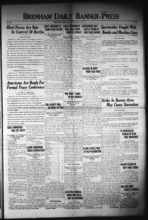 Primary view of object titled 'Brenham Daily Banner-Press (Brenham, Tex.), Vol. 35, No. 243, Ed. 1 Friday, January 10, 1919'.