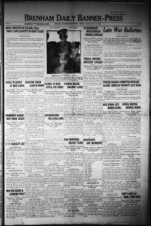 Primary view of object titled 'Brenham Daily Banner-Press (Brenham, Tex.), Vol. 35, No. 90, Ed. 1 Friday, July 12, 1918'.