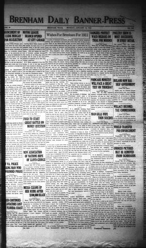 Brenham Daily Banner-Press (Brenham, Tex.), Vol. 38, No. 243, Ed. 1 Monday, January 16, 1922