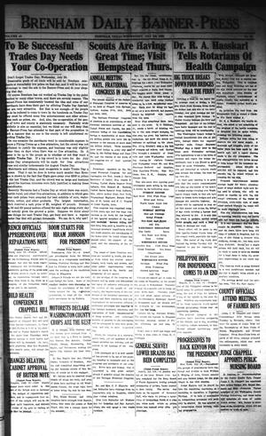 Brenham Daily Banner-Press (Brenham, Tex.), Vol. 40, No. 95, Ed. 1 Wednesday, July 18, 1923