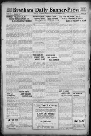 Brenham Daily Banner-Press (Brenham, Tex.), Vol. 30, No. 226, Ed. 1 Friday, December 19, 1913