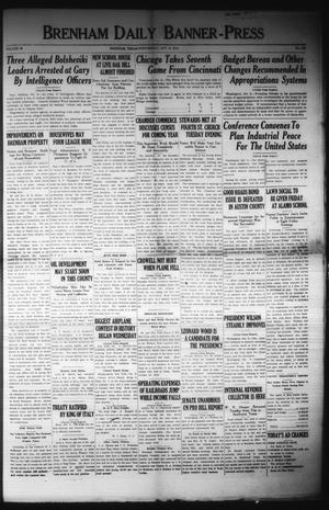 Brenham Daily Banner-Press (Brenham, Tex.), Vol. 36, No. 163, Ed. 1 Wednesday, October 8, 1919