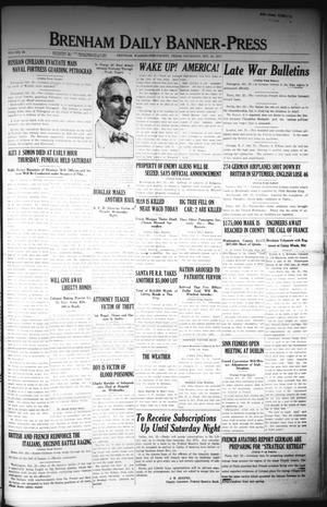 Brenham Daily Banner-Press (Brenham, Tex.), Vol. 34, No. 180, Ed. 1 Thursday, October 25, 1917