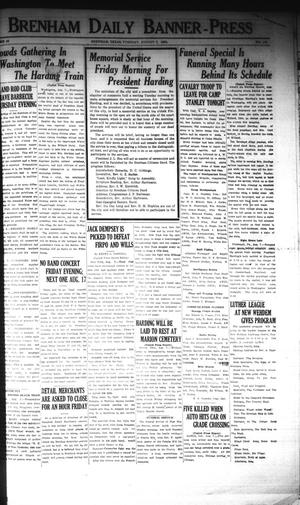 Brenham Daily Banner-Press (Brenham, Tex.), Vol. 40, No. 112, Ed. 1 Tuesday, August 7, 1923