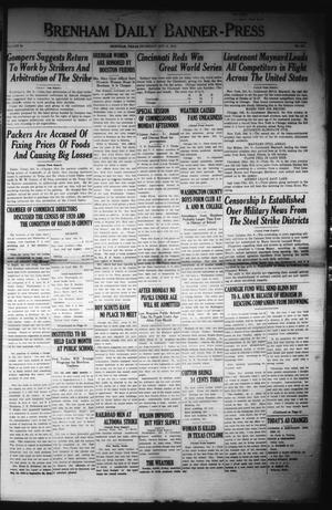 Brenham Daily Banner-Press (Brenham, Tex.), Vol. 36, No. 164, Ed. 1 Thursday, October 9, 1919