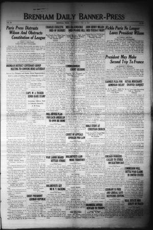 Brenham Daily Banner-Press (Brenham, Tex.), Vol. 35, No. 271, Ed. 1 Wednesday, February 12, 1919