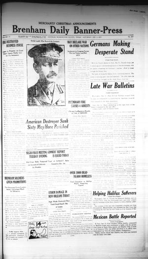 Brenham Daily Banner-Press (Brenham, Tex.), Vol. 34, No. 217, Ed. 1 Saturday, December 8, 1917