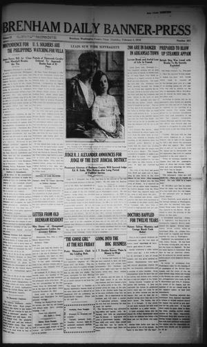 Primary view of object titled 'Brenham Daily Banner-Press (Brenham, Tex.), Vol. 32, No. 261, Ed. 1 Thursday, February 3, 1916'.