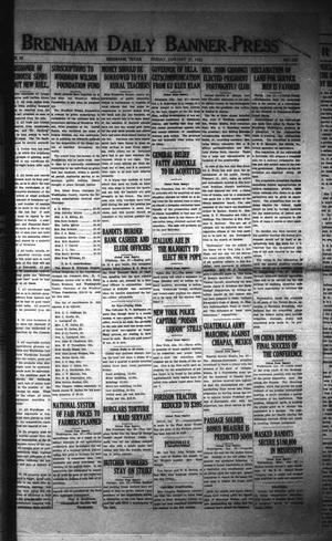 Brenham Daily Banner-Press (Brenham, Tex.), Vol. 38, No. 252, Ed. 1 Friday, January 27, 1922