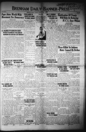 Brenham Daily Banner-Press (Brenham, Tex.), Vol. 36, No. 138, Ed. 1 Tuesday, September 9, 1919