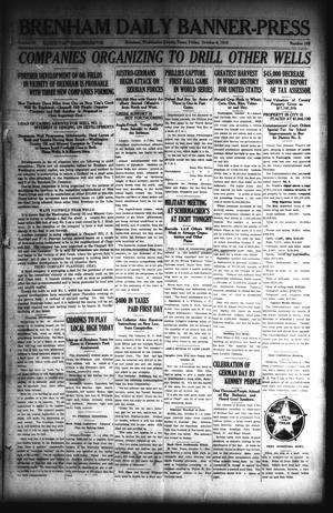 Brenham Daily Banner-Press (Brenham, Tex.), Vol. 32, No. 165, Ed. 1 Friday, October 8, 1915