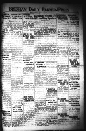 Brenham Daily Banner-Press (Brenham, Tex.), Vol. 39, No. 27, Ed. 1 Thursday, April 27, 1922
