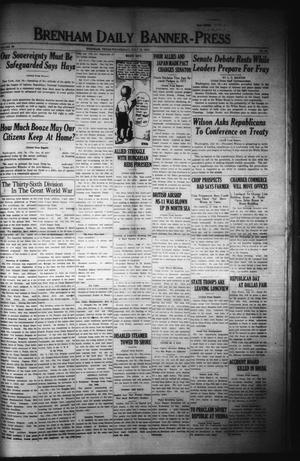 Brenham Daily Banner-Press (Brenham, Tex.), Vol. 36, No. 93, Ed. 1 Wednesday, July 16, 1919