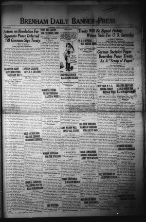 Brenham Daily Banner-Press (Brenham, Tex.), Vol. 36, No. 76, Ed. 1 Wednesday, June 25, 1919