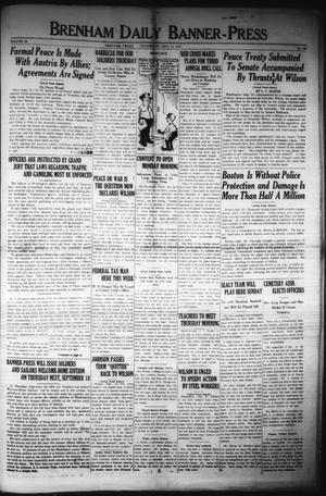Brenham Daily Banner-Press (Brenham, Tex.), Vol. 36, No. 139, Ed. 1 Wednesday, September 10, 1919